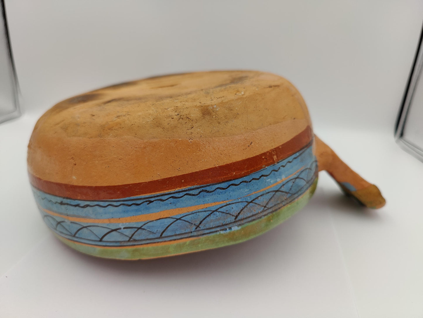 9.5"D Antique Native Pottery Cooking Bowl