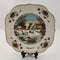 Currier And Ives Homestead in Winter 8"D Gold Edge Sommerset, PA. Vintage Collector Plate