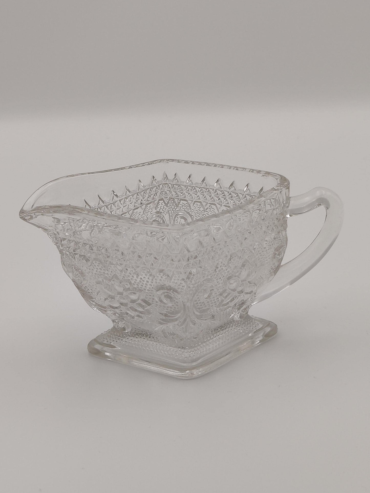 Mid-20th Century Indiana Tiara, Clear Pressed Glass Creamer