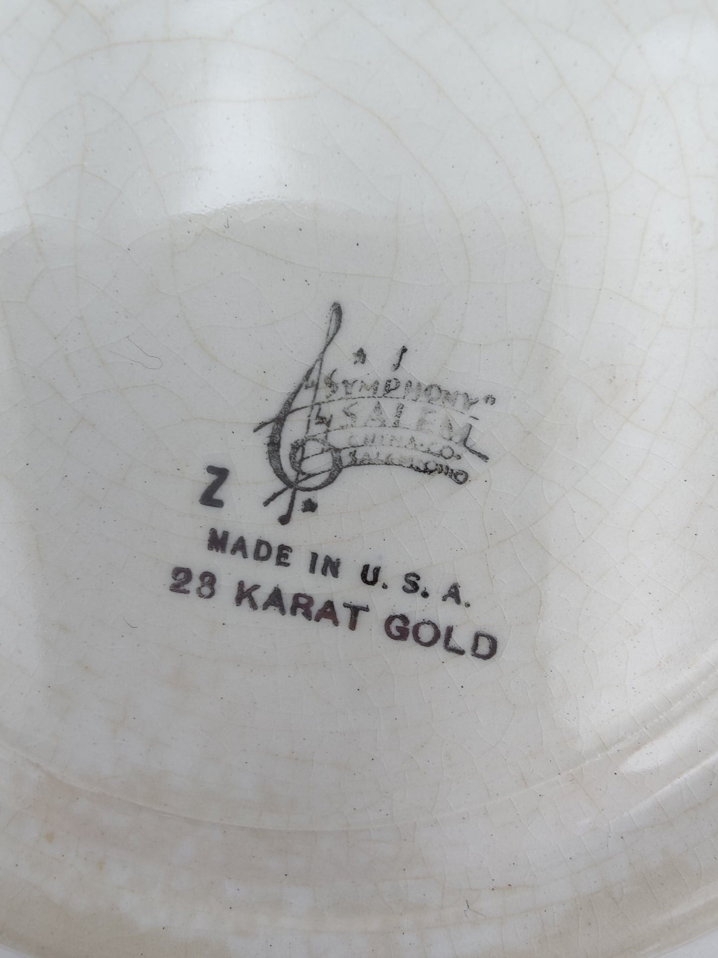 Symphony Salem VTG USA 28K Gold Rim Plate, 2 Available