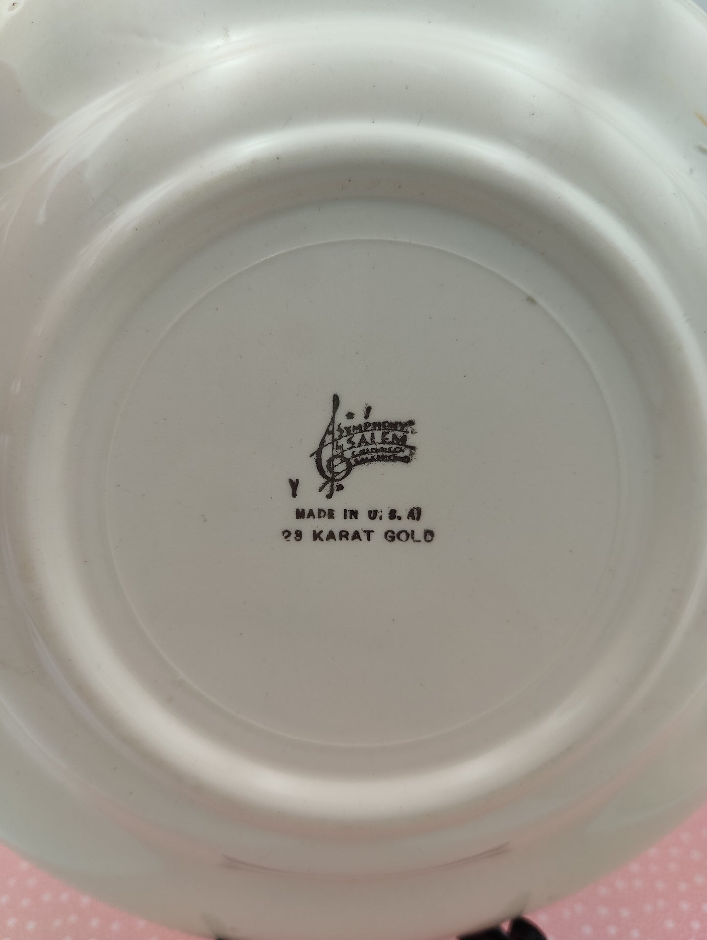 Symphony Salem VTG USA 28K Gold Rim Plate, 2 Available