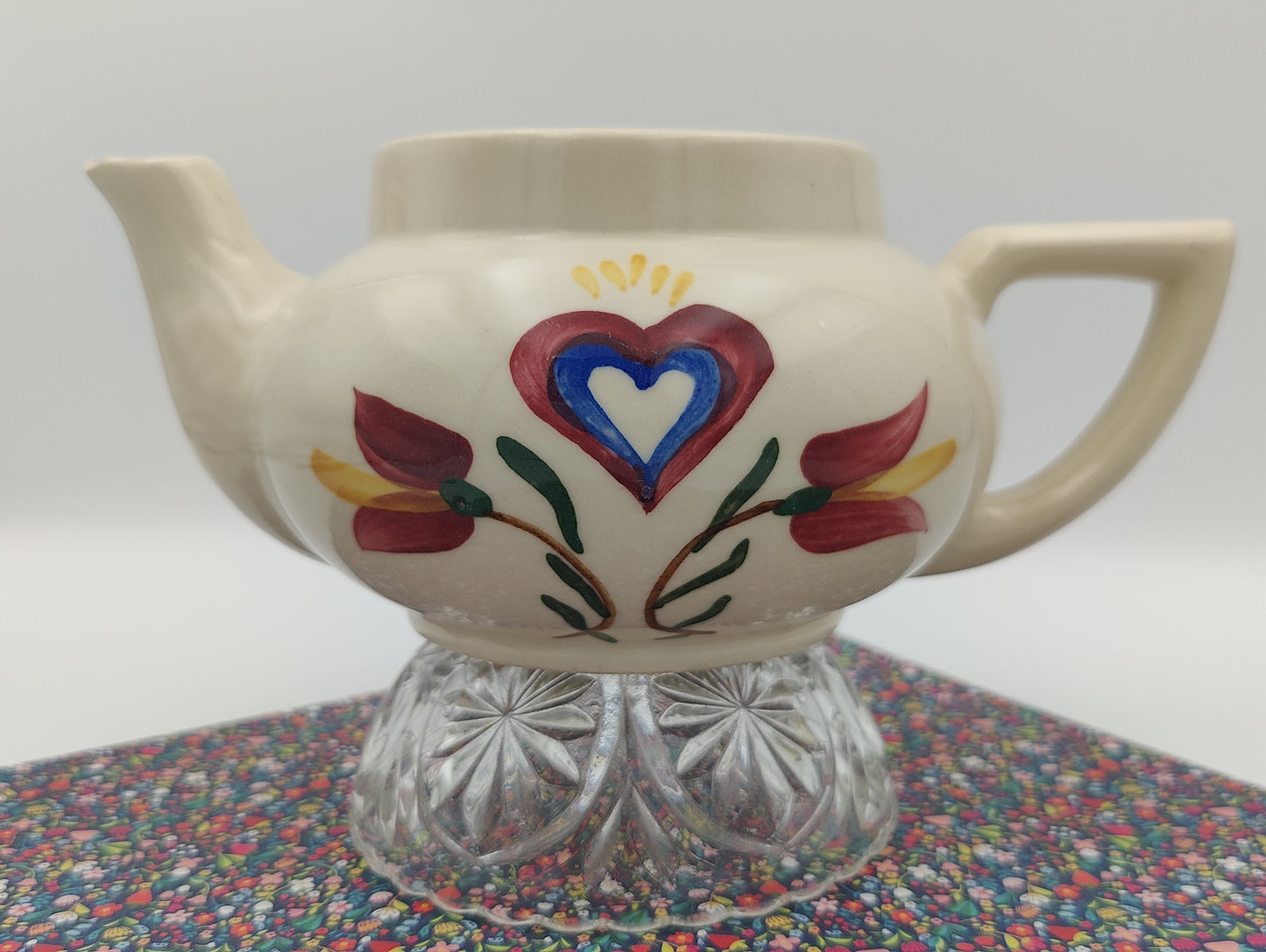 Shawnee Pottery Pennsylvania Dutch Teapot, Vintage 1940's, NO LID