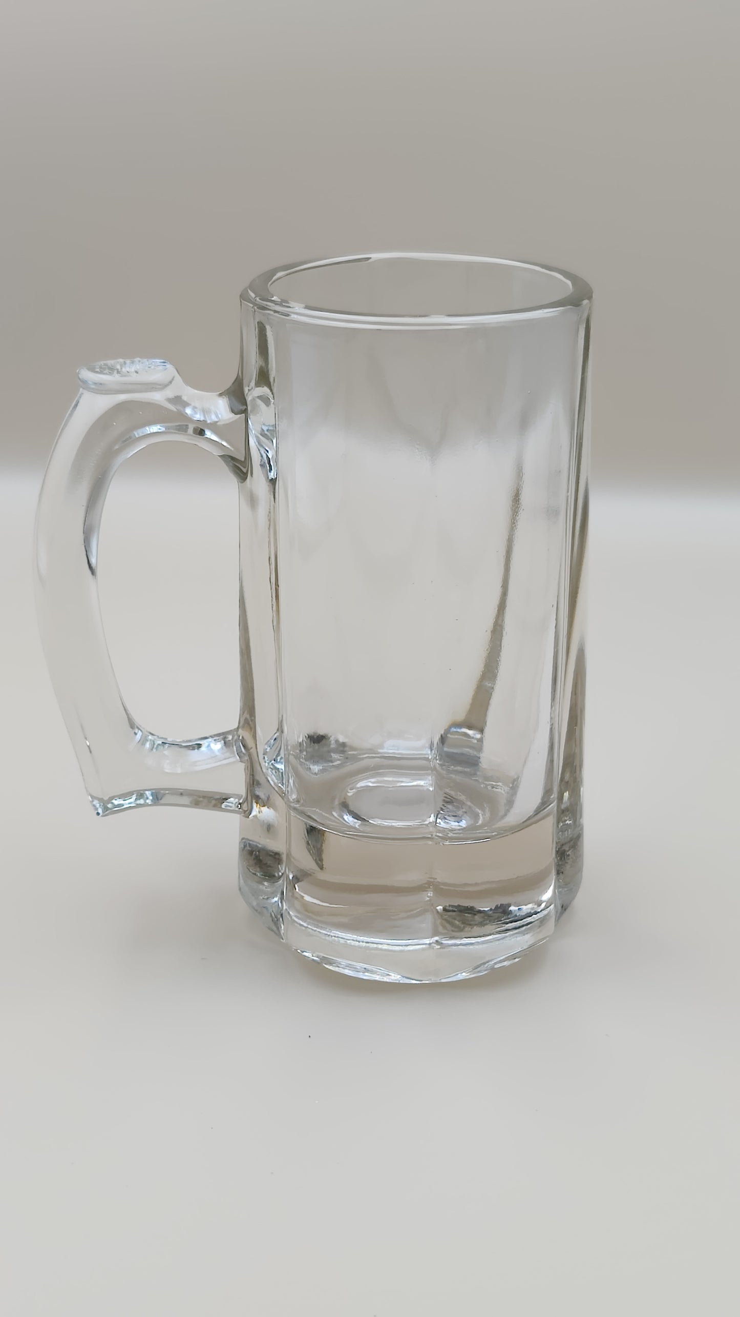 Vintage Heavy Libbey Glass Paneled Tavern Stein 6" Tall