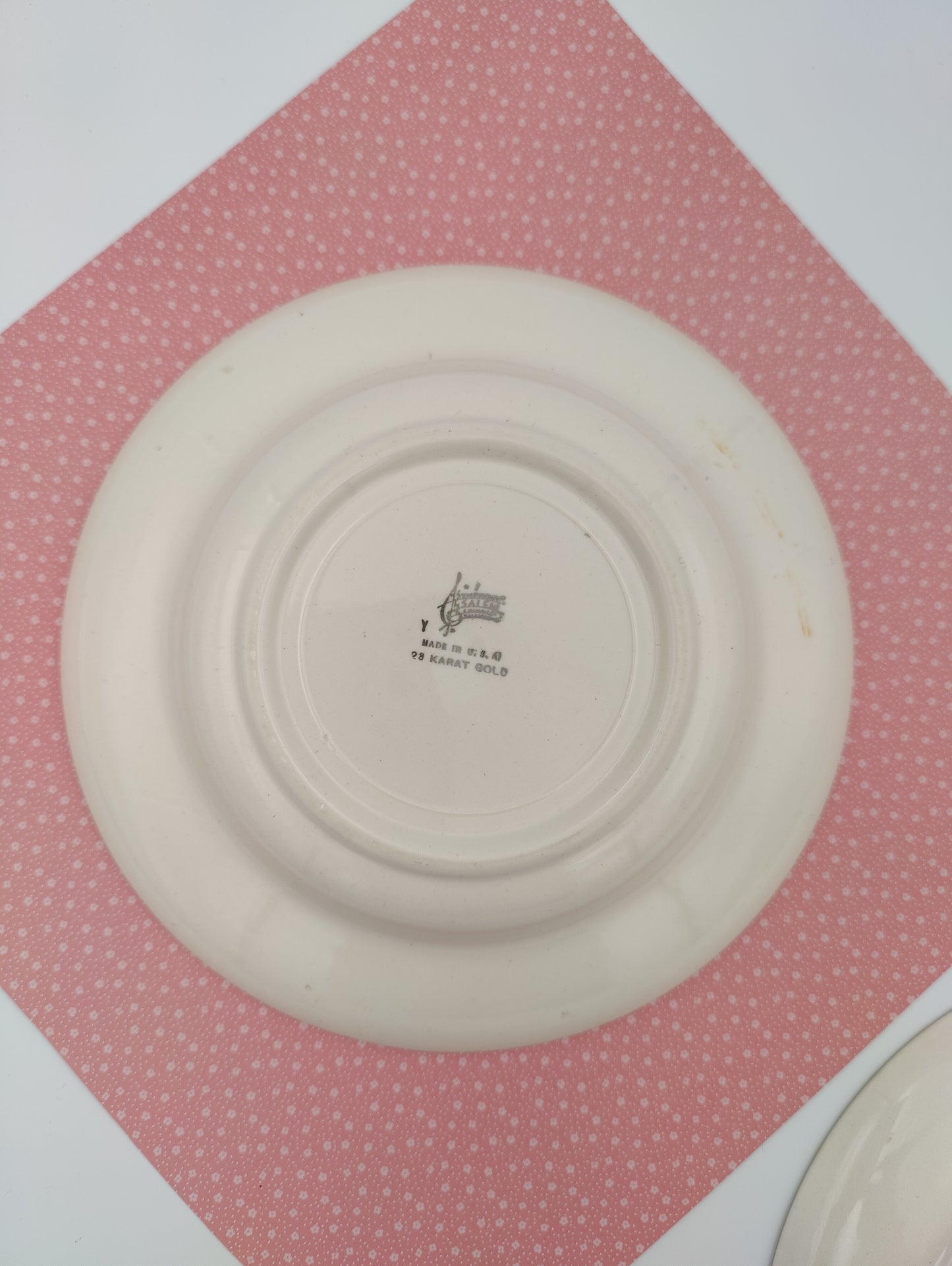Symphony Salem VTG USA 28K Gold Rim Plate, 2 Available