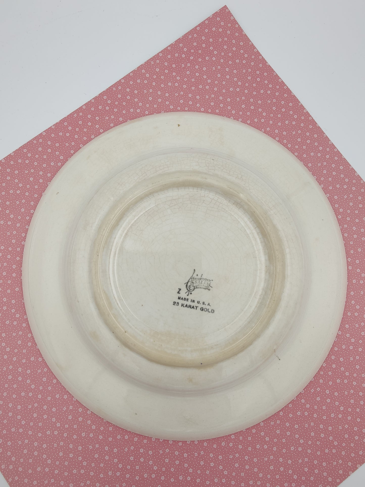 Symphony Salem VTG USA 28K Gold Rim Plate, 2 Available