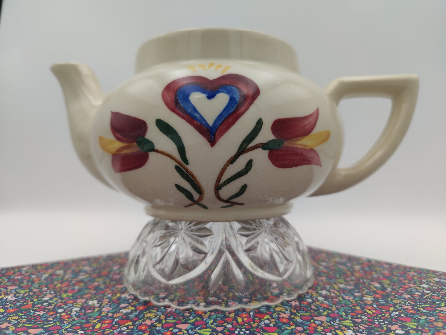 Shawnee Pottery Pennsylvania Dutch Teapot, Vintage 1940's, NO LID