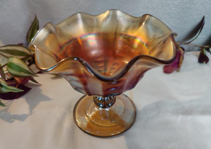 Beautiful, handmade antique compote style dish