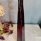 12 1/2" Tall Vintage Ruby Red Square Base 2"x2" Elegant Vase Romantic Date Night Rose Holder