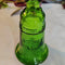 5" Tall Vintage Emerald Green Liberty Bell Bottle NO CORK Vase