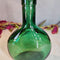 6"H Vintage Green Bottle Vase Circle Tear Shape