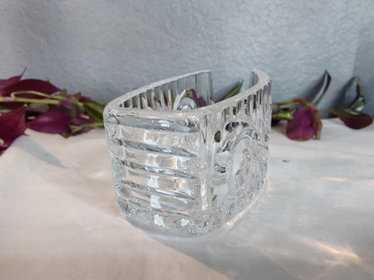 4.5" L Vintage Crystal Spoon Holder Paperweight 10.6 oz