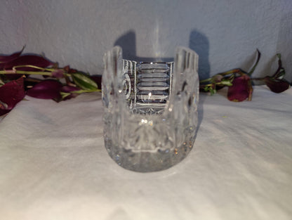 4.5" L Vintage Crystal Spoon Holder Paperweight 10.6 oz