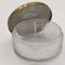 3.5"x2"H Antique Clear Vanity Powder Jar with Lid Good Condition