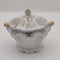 5" Vintage 1950's White Porcelain 22kt Gold Plated "50the Anniversary" Trinket Jar