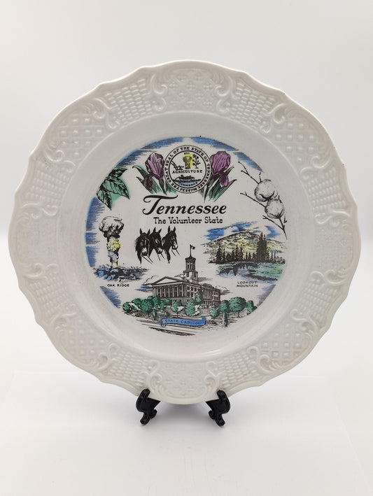 Vintage Tennessee Souvenir Plate Wall Decor Collectable Landmarks 10"