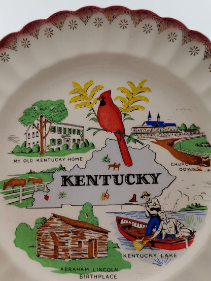 9" Sanders MFG Co. Kentucky Souvenir Collectors Plate Vintage