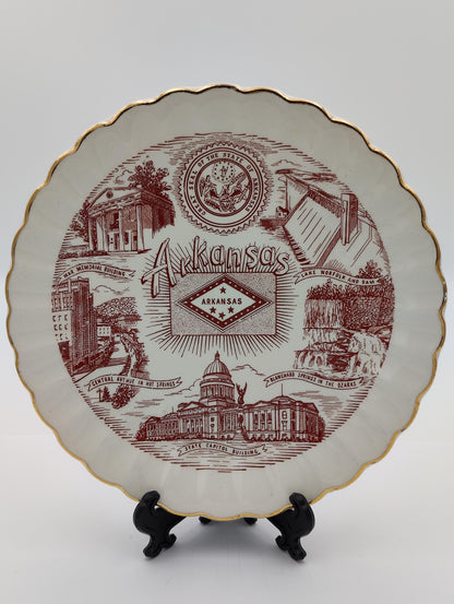 VTG 7.5" Arkansas State Landmark Souvenir Display Plate