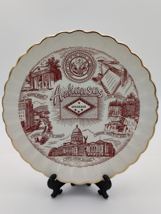 VTG 7.5" Arkansas State Landmark Souvenir Display Plate