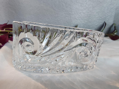 4.5" L Vintage Crystal Spoon Holder Paperweight 10.6 oz