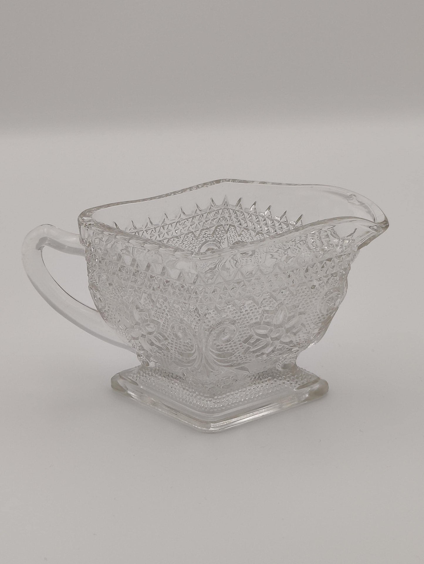 Mid-20th Century Indiana Tiara, Clear Pressed Glass Creamer