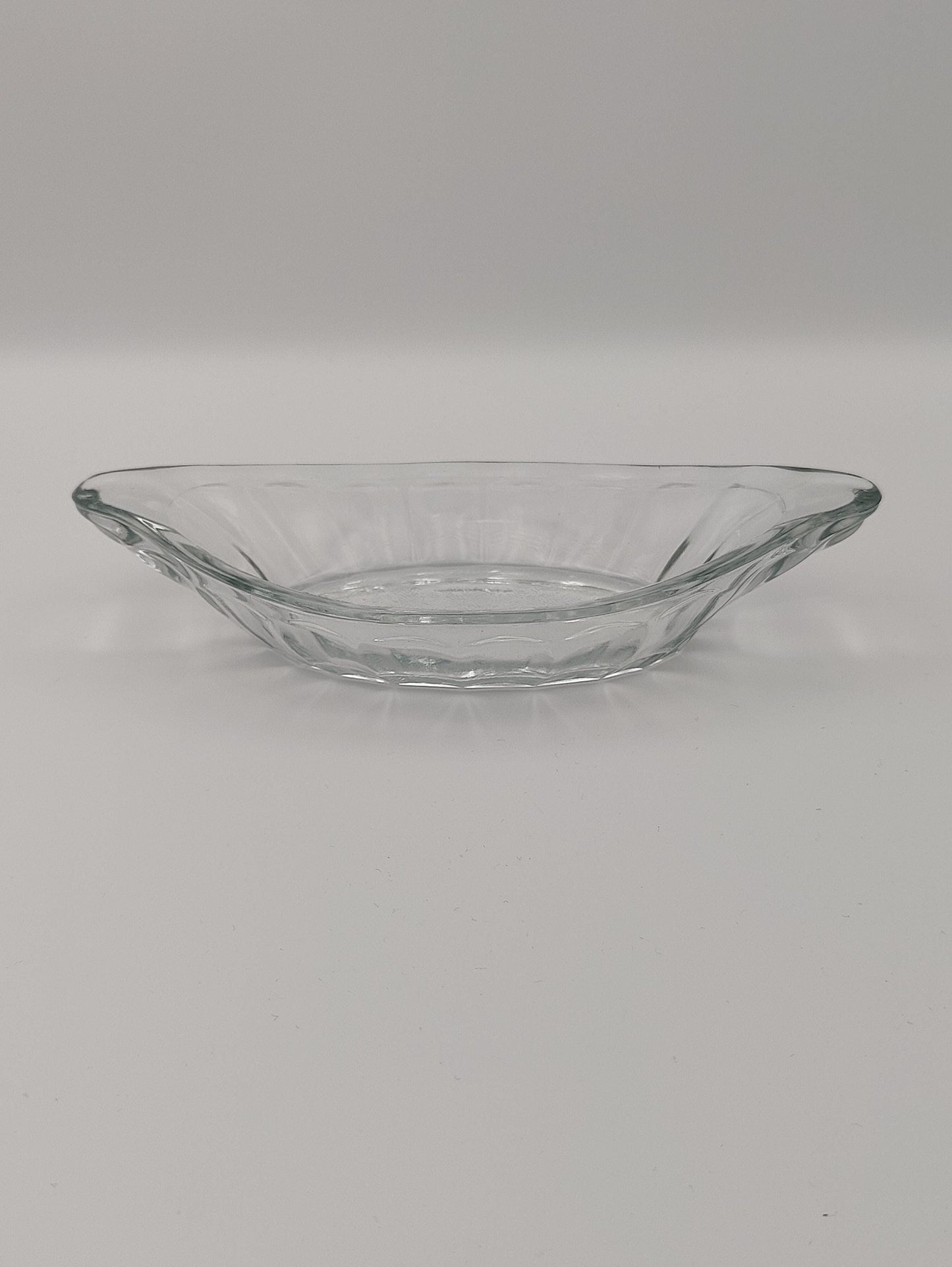 Banana Split Boat Clear Glass Dish 9"L