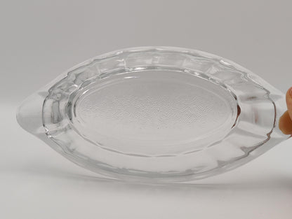 Banana Split Boat Clear Glass Dish 9"L