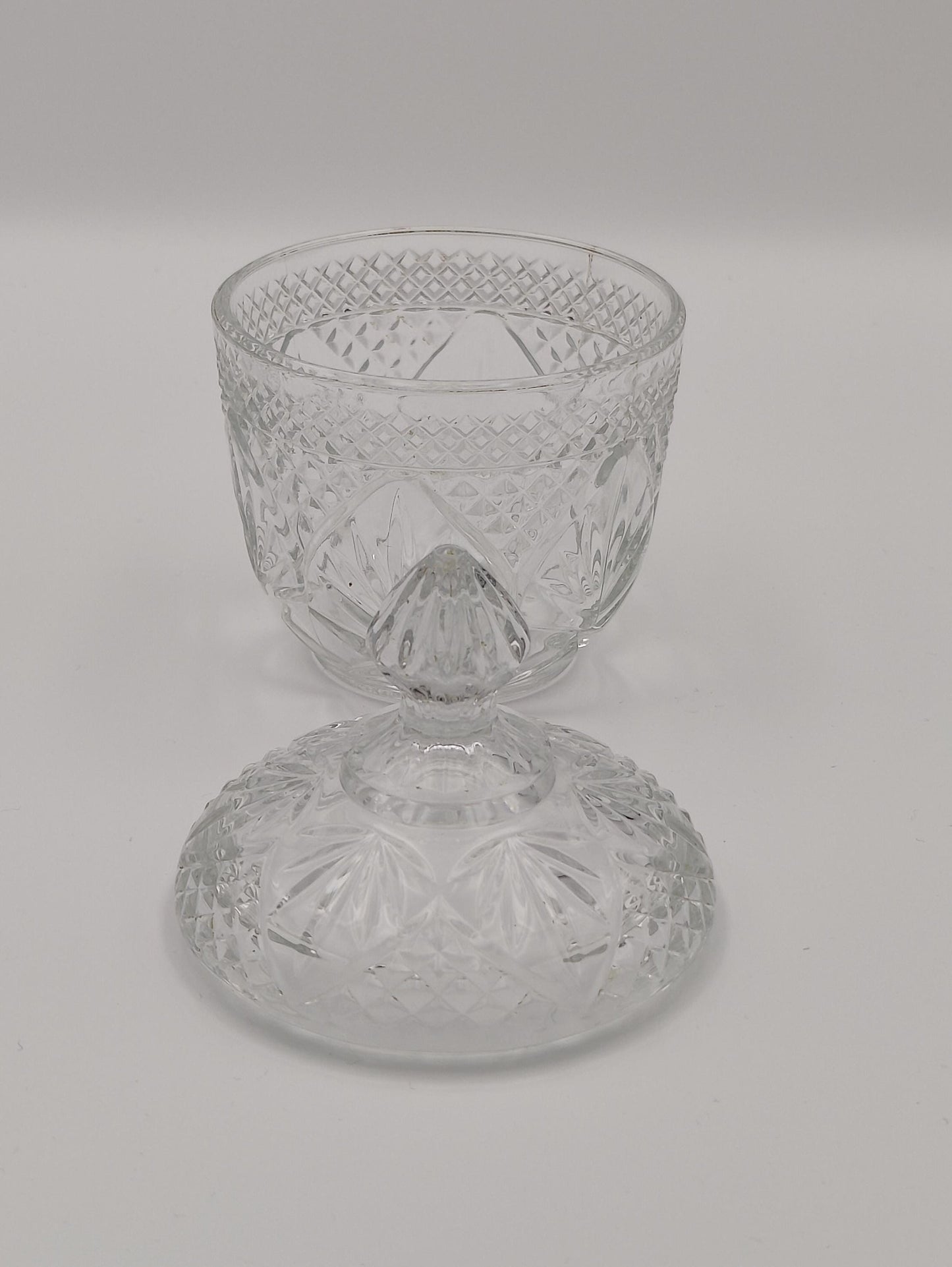 Cristal D'Arques Durand Sugar Bowl with Lid 5"H