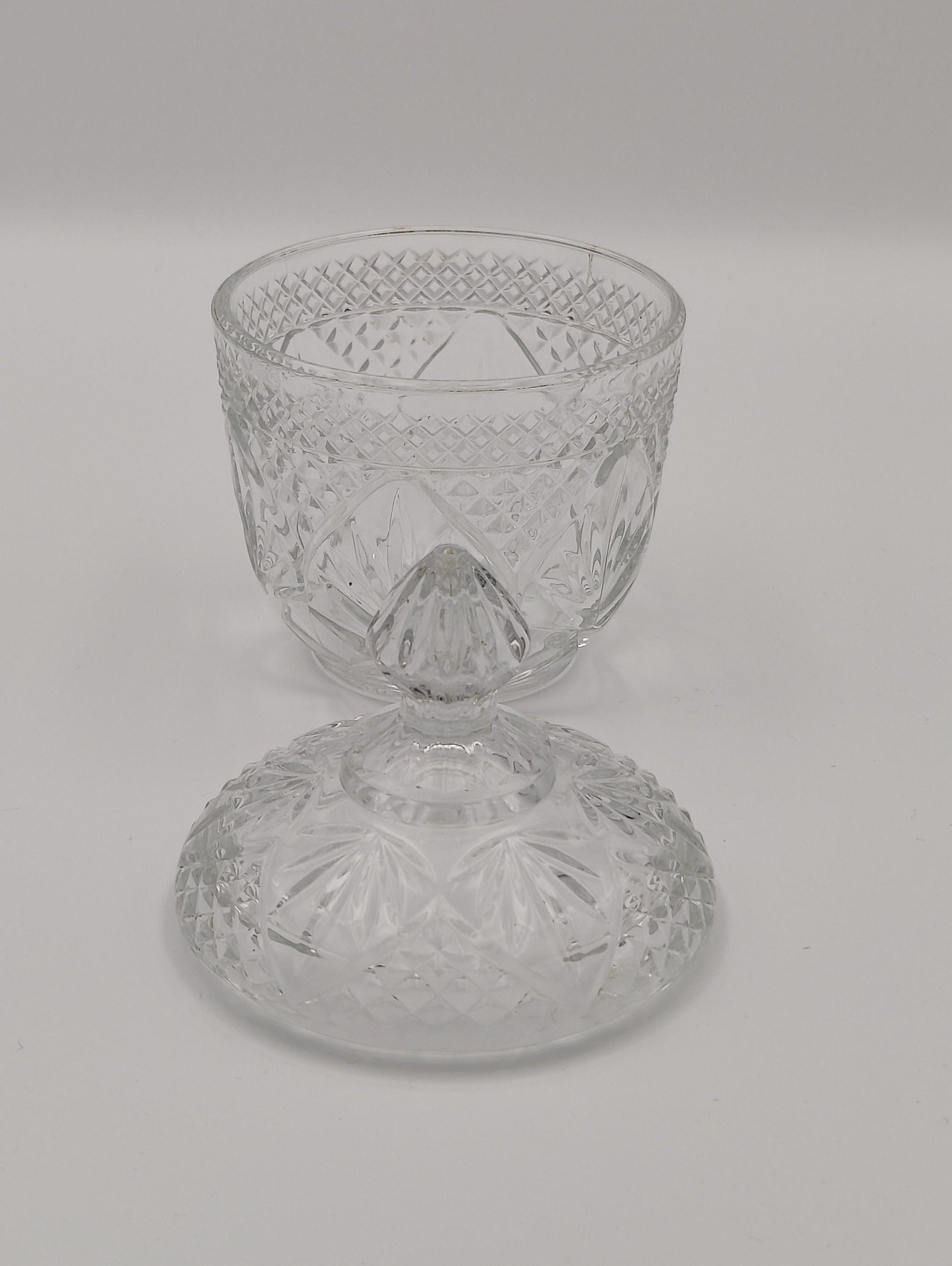 Cristal D'Arques Durand Sugar Bowl with Lid 5"H