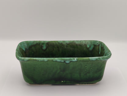 8"x3" Vintage "Judy of Calif D3" Green Drip Planter