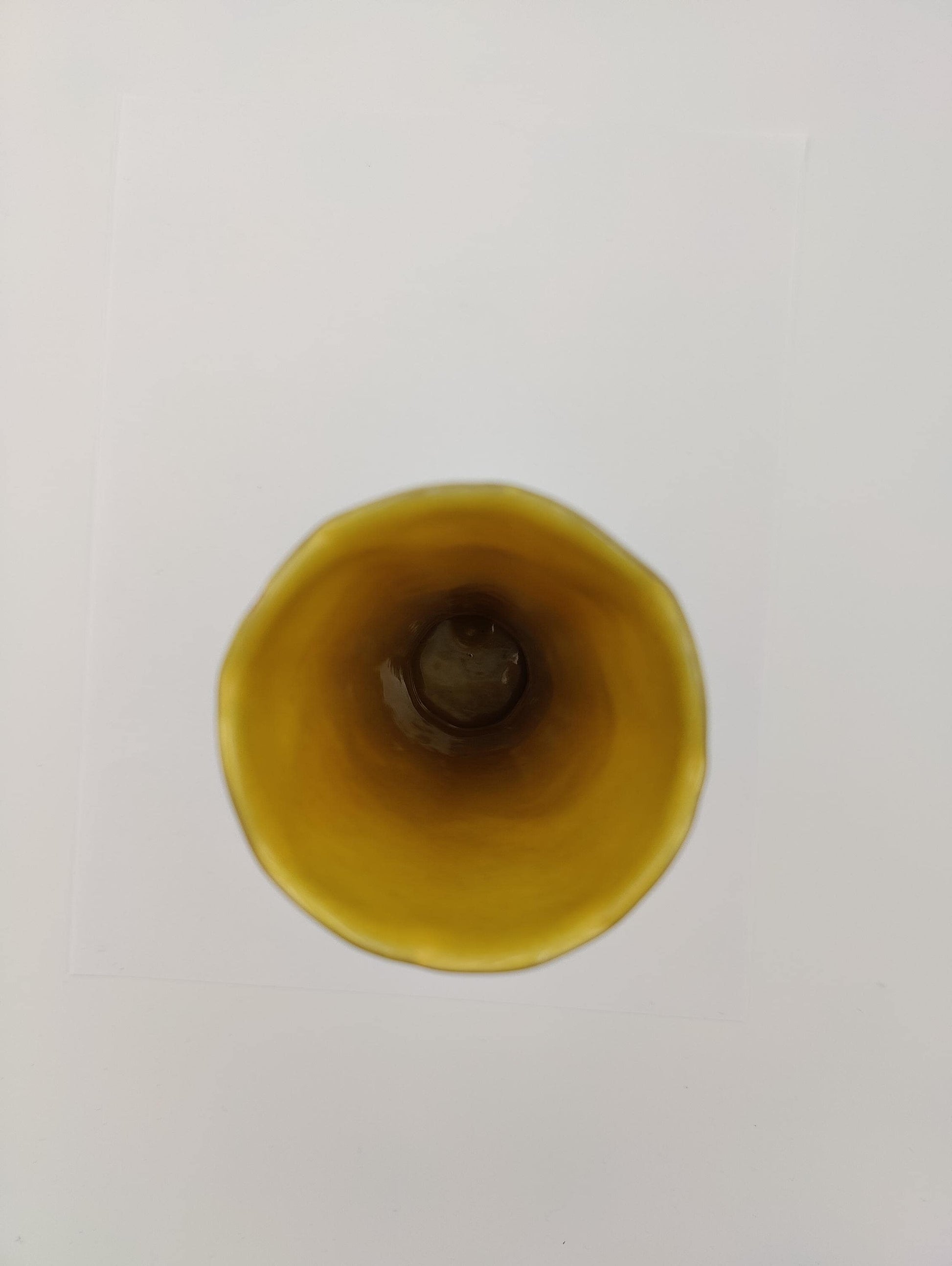 6.5" 1950's Yellow Frankoma Vase #38 Vintage Octogonal Shape Retro Boho