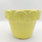 6.5"H Seashell Sunshine Yellow Planter Vintage Beachy