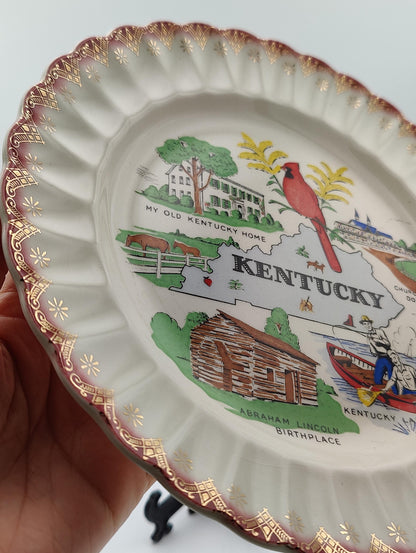 9" Sanders MFG Co. Kentucky Souvenir Collectors Plate Vintage