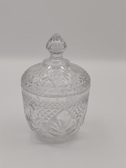 Cristal D'Arques Durand Sugar Bowl with Lid 5"H