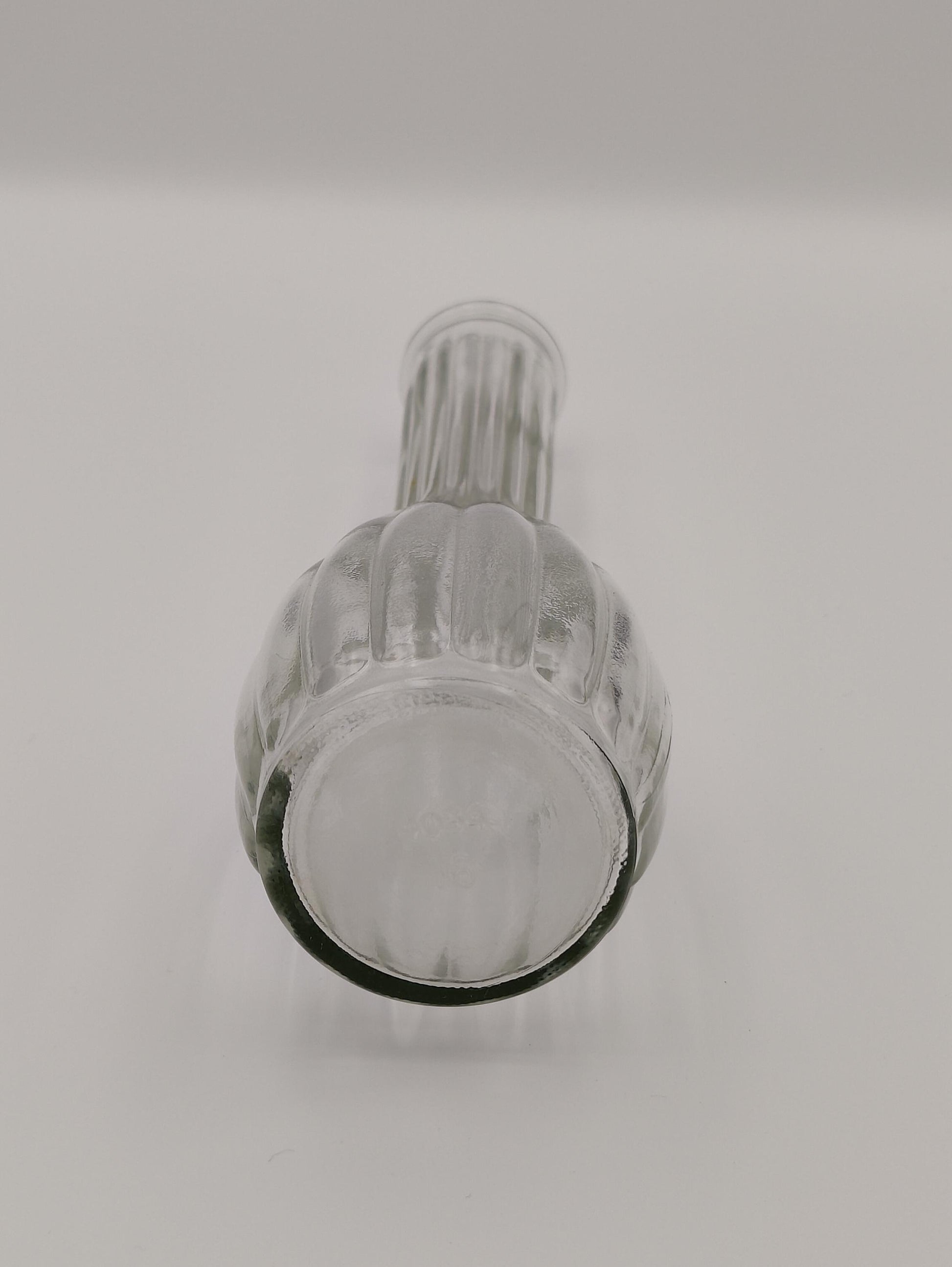 Mid-Century Clear Ribbed Glass 9" Bud Vase