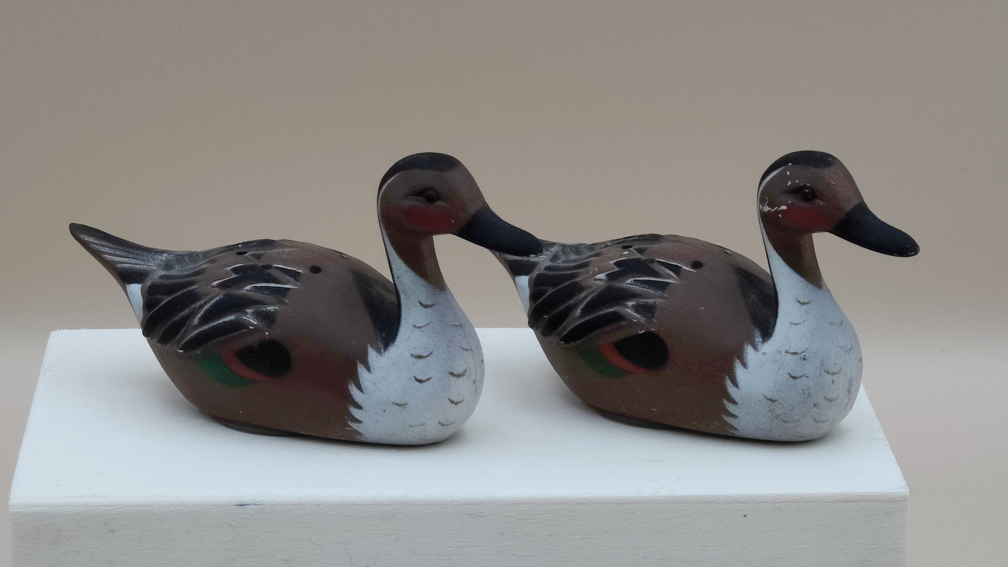 Vintage Mallard Duck Salt & Pepper Shaker Duo