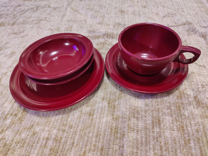 Vintage Prolonware Melmar Table Set Cups and Plates Mix