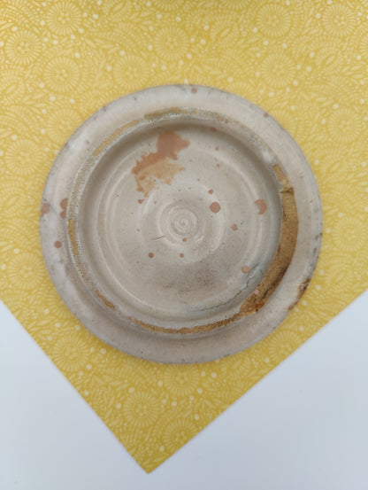 Ceramic Beige Jar with Married Lid