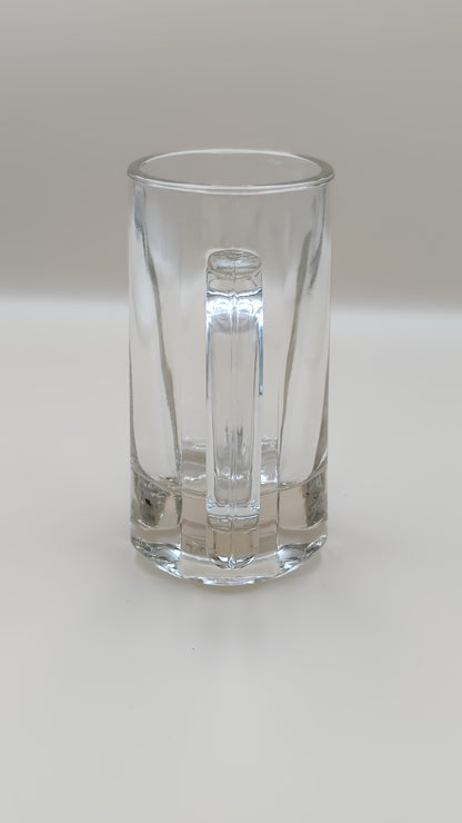 Vintage Heavy Libbey Glass Paneled Tavern Stein 6" Tall