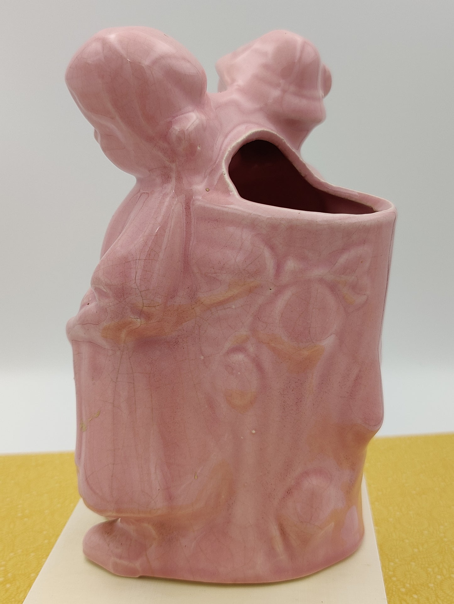 Shawnee Pottery Dutch Boy and Girl Pink Planter or Vase