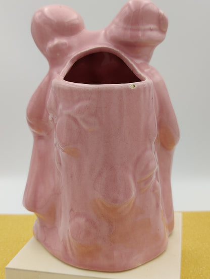 Shawnee Pottery Dutch Boy and Girl Pink Planter or Vase