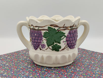 Double-Handle Grapes on Vine Sugar Bowl, No Lid