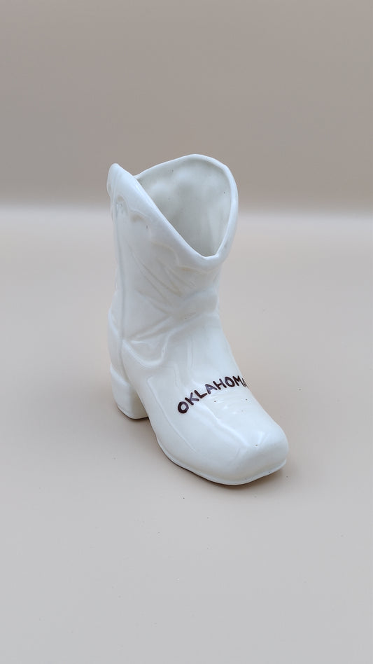 4.5" Oklahoma Souvenir Ceramic Boot