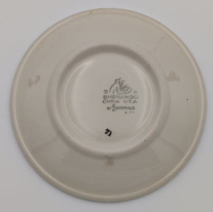6" Shenango China, USA - Orange and Brown