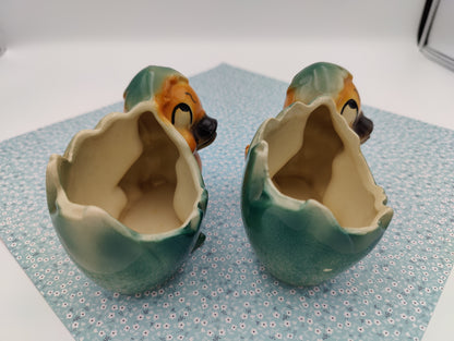 Orange Chickies and Blue Cracked Egg 2pc Set