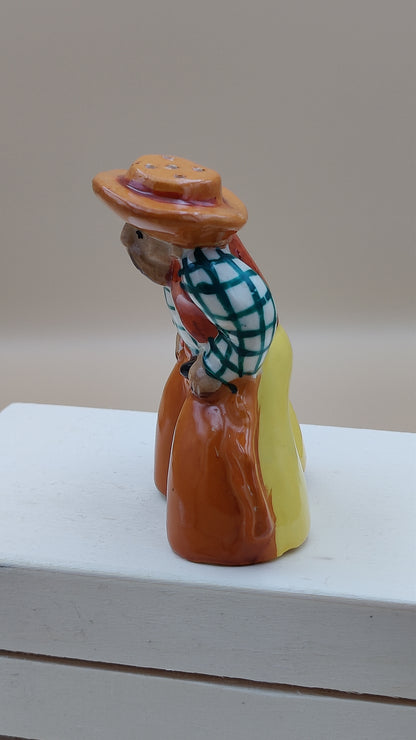 Cowboy Pancho Salt/Pepper Shaker Vintage MCM