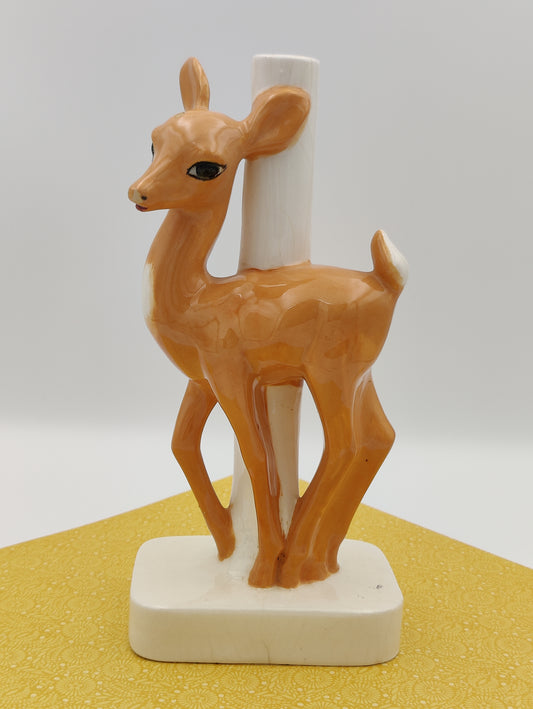 Vintage Fawn Lamp Base Figurine