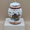 Vintage Medium Ginger Jar Porcelain Japan White Gold Japanese Village 5.5"