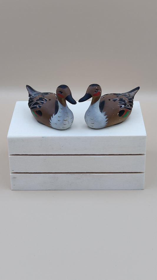 Vintage Mallard Duck Salt & Pepper Shaker Duo