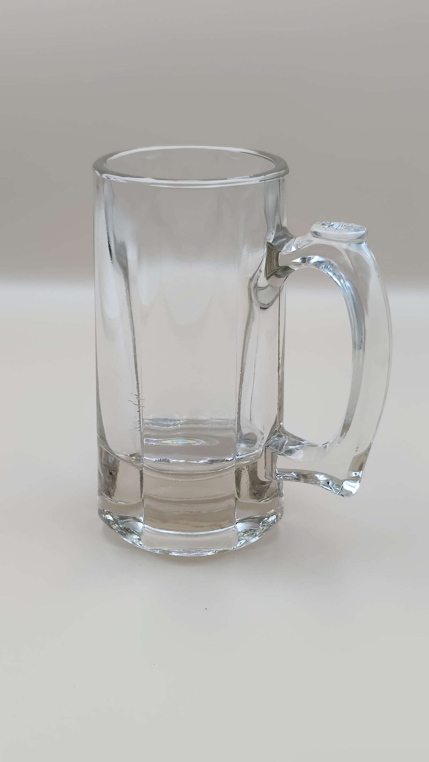 Vintage Heavy Libbey Glass Paneled Tavern Stein 6" Tall