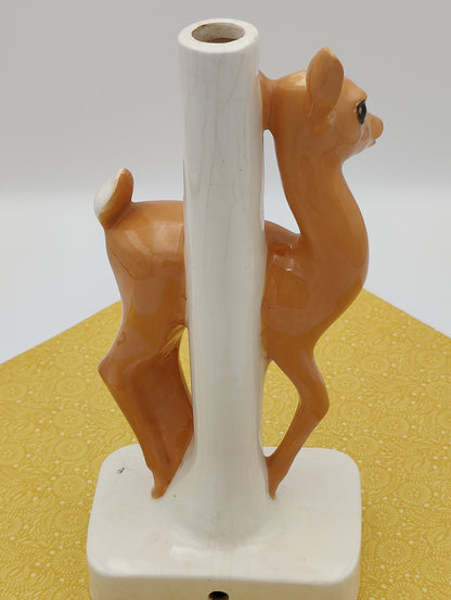 Vintage Fawn Lamp Base Figurine